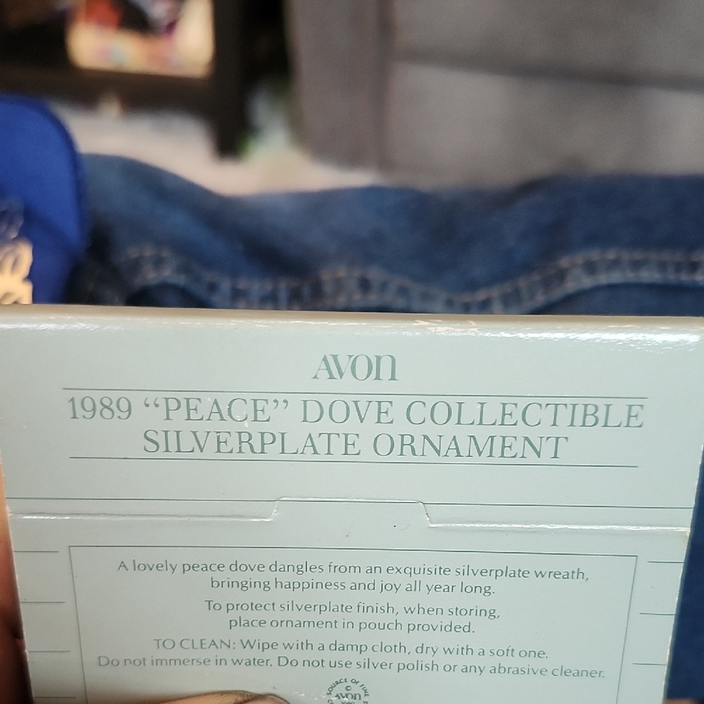 Avon Silverplate Dove Ornament